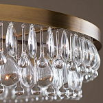 Люстра круглая с подвесками в форме стеклянных капель Glass Rain варинант исполнения - 4 | Loft Concept в Челябинске