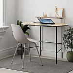 Стол письменный овальной формы с полкой LOUB WORKING TABLE BLACK OAK варинант исполнения - 3 | Loft Concept в Челябинске