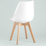 Стул с основой из пластика и мягким сиденьем Arvika White варинант исполнения - 4 | Loft Concept в Челябинске