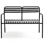 Скамья из алюминия Mack Metal Bench Black варинант исполнения - 2 | Loft Concept в Челябинске