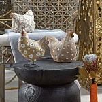 Статуэтка курица с текстурной поверхностью бежевого цвета Rustic Chicken варинант исполнения - 5 | Loft Concept в Челябинске