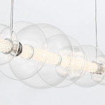 Подвесной светильник линейный с прозрачными стеклянными шарами разного диаметра Eurofase варинант исполнения - 8 | Loft Concept в Челябинске