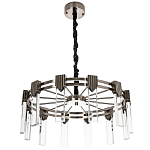 Люстра с прямоугольными хрустальными плафонами Glass Rectangles Chrome Chandelier 60 варинант исполнения - 2 | Loft Concept в Челябинске