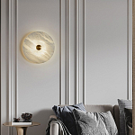 Бра в форме диска из натурального камня с декоративным центральным элеменом Cryptocrystalline Stone варинант исполнения - 4 | Loft Concept в Челябинске