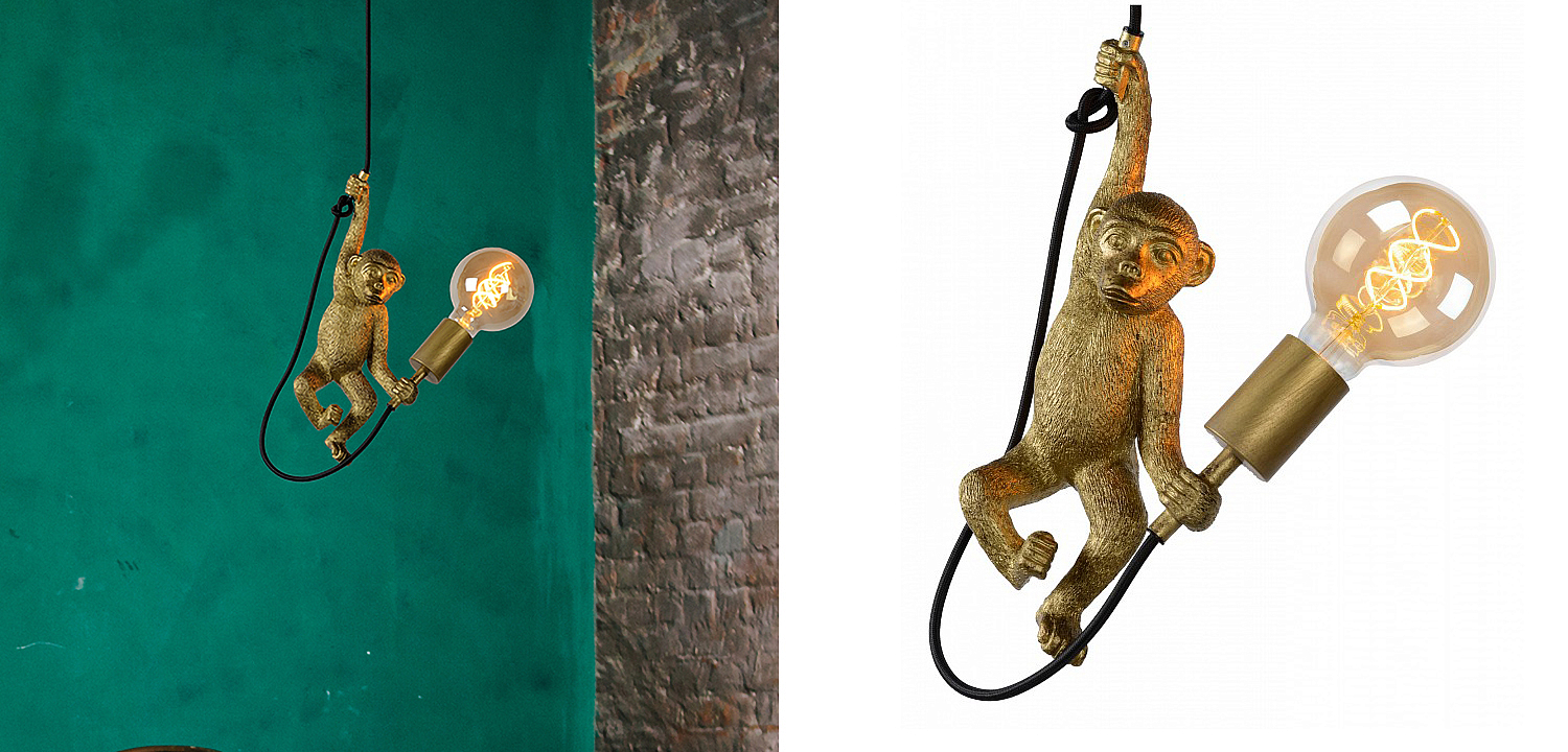 Подвесной светильник Monkey holding a light bulb Подвесной светильник Monkey holding a light bulb - Loft-Concept в Челябинске