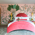 Обои ручная роспись Amazonia Florence Pink dyed silk варинант исполнения - 3 | Loft Concept в Челябинске