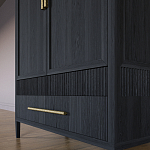 Шкаф платяной Primo с выдвижными ящиками шпон Светлый дуб варинант исполнения - 5 | Loft Concept в Челябинске