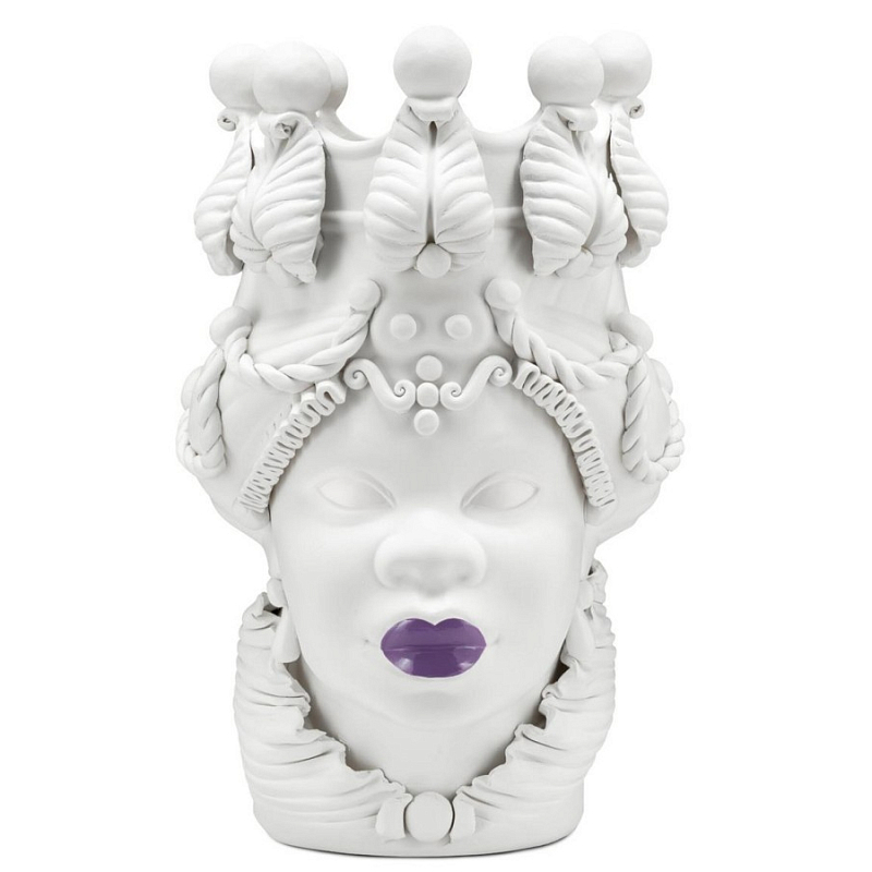 Ваза Vase Moro Lady Big Lipstick Белый Фиолетовый Ваза Vase Moro Lady Big Lipstick Белый Фиолетовый в Челябинске | Loft Concept