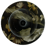Круглая подставка под благовония из эпоксидной смолы с цветами черная Epoxy Resin Flowers Incense Stand Black варинант исполнения - 1 | Loft Concept в Челябинске