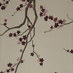 Обои ручная роспись Cherry Tree Special Colourway on Icefield dyed silk варинант исполнения - 1 | Loft Concept в Челябинске