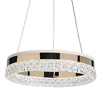 Люстра в виде кольца золотого цвета с прозрачными вставками Radiant Rail варинант исполнения - 1 | Loft Concept в Челябинске