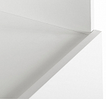 Стеллаж книжный белый с 3-мя открытыми полками и дверкой Strict Lines варинант исполнения - 3 | Loft Concept в Челябинске