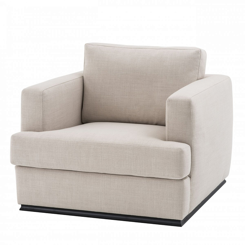 Кресло Eichholtz Chair Hallandale Бежево-серый Черный Кресло Eichholtz Chair Hallandale Бежево-серый Черный в Челябинске | Loft Concept