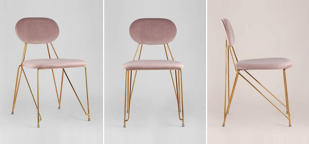 Стул Alice Chair Велюр Пастельно-Розовый Стул Alice Chair Велюр Пастельно-Розовый - Loft-Concept в Челябинске