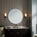  Бра с прямоугольным черным основанием и белым матовым цилиндрическим плафоном Kichler варинант исполнения - 6 | Loft Concept в Челябинске