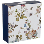 Ваза фарфоровая белая на ножке с рисунком цветов Garden Whisper Porcelain Set  варинант исполнения - 2 | Loft Concept в Челябинске