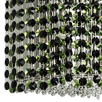 Бра с хрустальными подвесками хром Crystal Art Chrome Green Wall Lamp варинант исполнения - 3 | Loft Concept в Челябинске