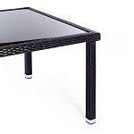 Обеденный комплект из искуственного ротанга Vintara черный варинант исполнения - 10 | Loft Concept в Челябинске