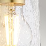 Бра цвета латунь с прозрачным цилиндрическим плафоном из пузырчатого стекла Kichler варинант исполнения - 4 | Loft Concept в Челябинске