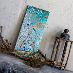 Постер на холсте в стиле шинуазри с изображением сада Chinoiserie Imperial Garden Birds and People Poster варинант исполнения - 4 | Loft Concept в Челябинске