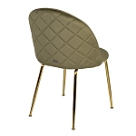 Стул велюровый хаки на золотистых металлических ножках Vendramin Chair варинант исполнения - 3 | Loft Concept в Челябинске