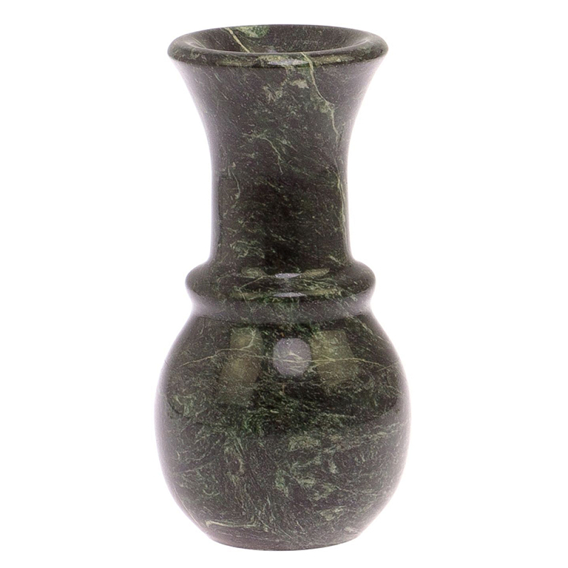 Ваза декоративная для цветов из камня змеевик Vase Serpentine Змеевик Ваза декоративная для цветов из камня змеевик Vase Serpentine Змеевик в Челябинске | Loft Concept