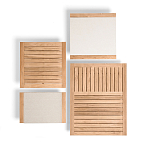 Дизайнерский кофейный стол из дерева с керамической столешницей уличный SWAY Coffee Table варинант исполнения - 2 | Loft Concept в Челябинске