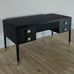 Письменный стол с 4-мя ящиками Elsa Dreams Black  варинант исполнения - 1 | Loft Concept в Челябинске