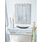 Прямоугольное зеркало с инкрустацией раковинами устриц Mother оf Pearl Facets варинант исполнения - 5 | Loft Concept в Челябинске