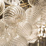 Люстра подвесная с рифлёными стеклянными шарами в форме воздушного облака Berries Chandelier варинант исполнения - 5 | Loft Concept в Челябинске