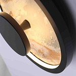 Бра круглое светодиодное с черной рамкой Stone Circle варинант исполнения - 2 | Loft Concept в Челябинске