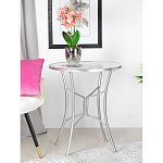 Столик приставной с круглой столешницей на серебристом основании Scenical Table варинант исполнения - 4 | Loft Concept в Челябинске