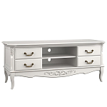 ТВ-тумба белая из массива бука с 4-мя ящиками и 2-мя полками White Provence варинант исполнения - 2 | Loft Concept в Челябинске