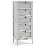 Комод узкий с 5-ю ящиками серый Silva Grey Chest of Drawers варинант исполнения - 2 | Loft Concept в Челябинске