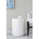 Приставной столик с рисунком из раковин устриц Bone Inlay варинант исполнения - 5 | Loft Concept в Челябинске