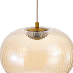 Подвесной светильник с янтарным рифленым стеклянным плафоном Ferm Living варинант исполнения - 4 | Loft Concept в Челябинске