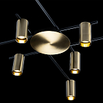 Потолочный светильник с 10-ю цилиндрическими плафонами цвета латунь TRIBES CHANDELIER варинант исполнения - 3 | Loft Concept в Челябинске