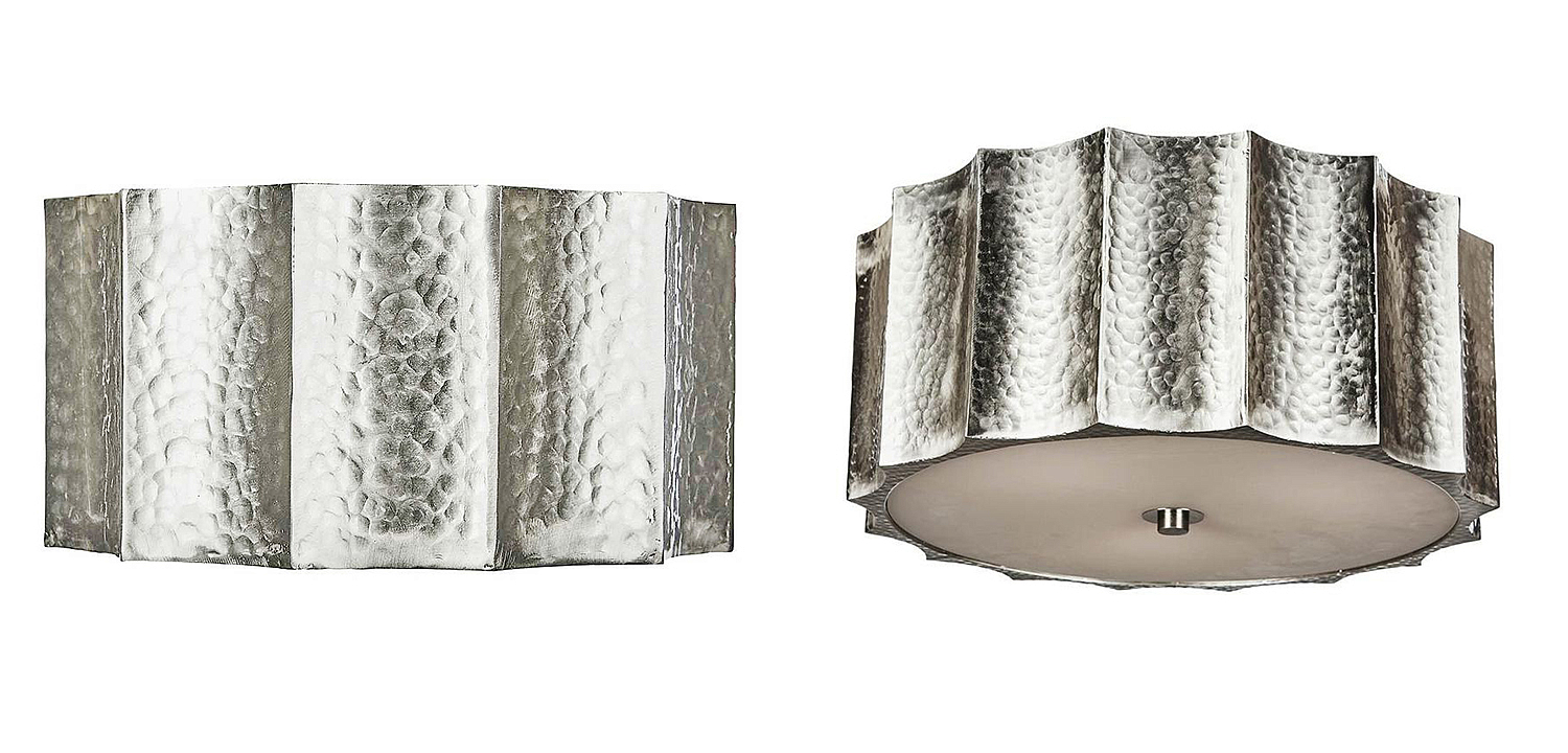 Потолочный светильник Grooved Nickel Drum Потолочный светильник Grooved Nickel Drum - Loft-Concept в Челябинске