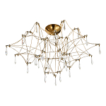 Потолочный светильник с тонкой металлической конструкцией цвета золото Quasar варинант исполнения - 2 | Loft Concept в Челябинске