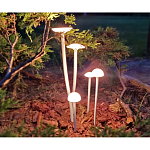 Уличный светильник с пятью матовыми плафонами в форме грибов на высоких изогнутых ножках Mushroom Shape варинант исполнения - 2 | Loft Concept в Челябинске