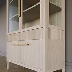 Витрина Primo со стеклянными фасадами и буфетом шпон Светлый дуб варинант исполнения - 6 | Loft Concept в Челябинске