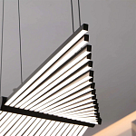 Люстра в виде распахнутых крыльев из тонких металлических планок Flight of Freedom варинант исполнения - 10 | Loft Concept в Челябинске