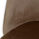 Барный стул со спинкой на 4-х деревянных ножках Коричневый Велюр Vendramin Chair  варинант исполнения - 3 | Loft Concept в Челябинске