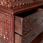 Буфет из массива тика инкрустированный костью Wooden Bone Inlay Mirror Cupboard варинант исполнения - 2 | Loft Concept в Челябинске