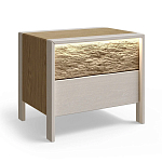 Тумба 2 ящика с подсветкой на рельефном фасаде Warm Industrial варинант исполнения - 8 | Loft Concept в Челябинске