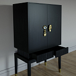 Кабинетный шкаф Elsa Dreams Black с 2-мя ящиками варинант исполнения - 2 | Loft Concept в Челябинске