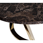 Стол журнальный коричневый на золотом основании Symphony of the Earth варинант исполнения - 1 | Loft Concept в Челябинске