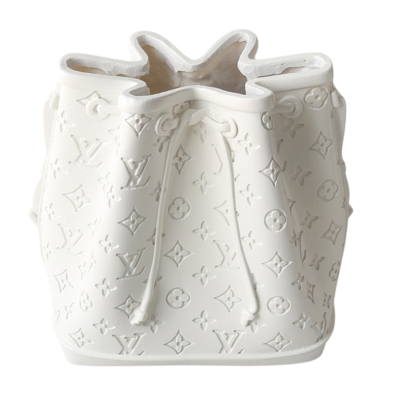 Кашпо в виде сумки  Bag Vase White Louis Белый в Челябинске | Loft Concept 