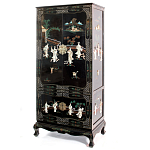 Шкаф черный в китайском стиле  Chinese Cabinet Black варинант исполнения - 4 | Loft Concept в Челябинске