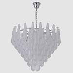 Люстра с подвесками из рифленного стекла в форме капель Textured Glass Chandelier варинант исполнения - 12 | Loft Concept в Челябинске